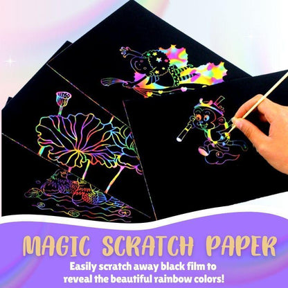 Rainbow Scratch Art Paper